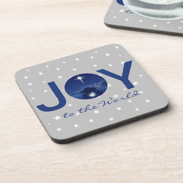 Joy to the World nativity  Coaster (Left Side)
