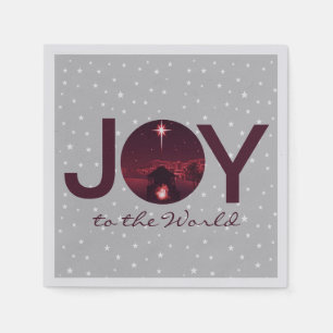 Joy to the World nativity   Napkin