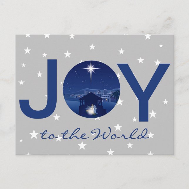 Joy to the World nativity Postcard (Front)