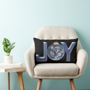 Joy to the World Ornament  Lumbar Cushion