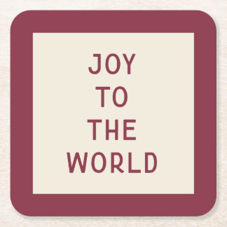Joy To The World | Paper Christmas Coaster
