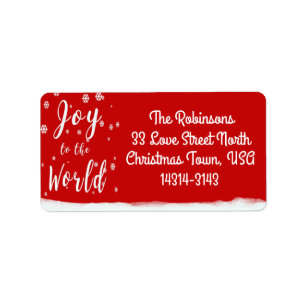 Joy to the World Personalise labels