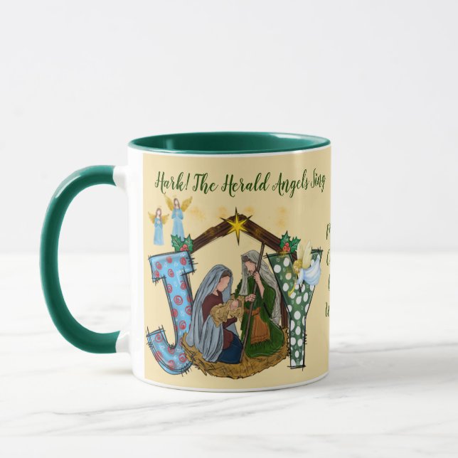  Joy to the World Personalised Mug (Left)