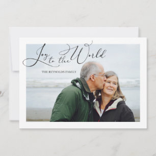Joy to the World Photo Christmas Holiday Card