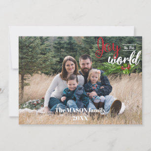 Joy To The World Photo Holiday Card