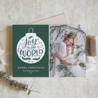 Joy To The World Quote Green Photo Merry Christmas