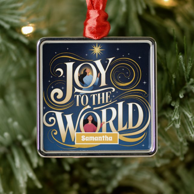 Joy to the World Religious Christmas Metal Tree Decoration (Tree)