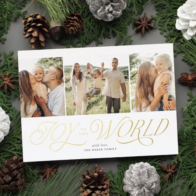 Joy to the World Religious Foil Christmas Cards (Creator Uploaded)