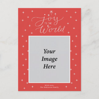 Joy to the World Religious Photo Holiday Postcard