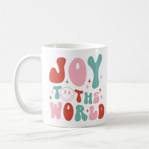 Joy To The World Retro Christmas Coffee Mug