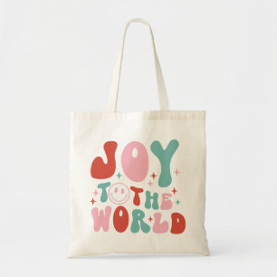 Joy To The World Retro Christmas Tote Bag