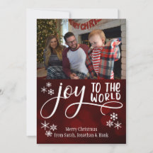 Joy to the World, Snowflakes & Your Photo