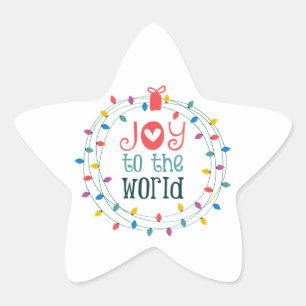 Joy To The World Star Sticker