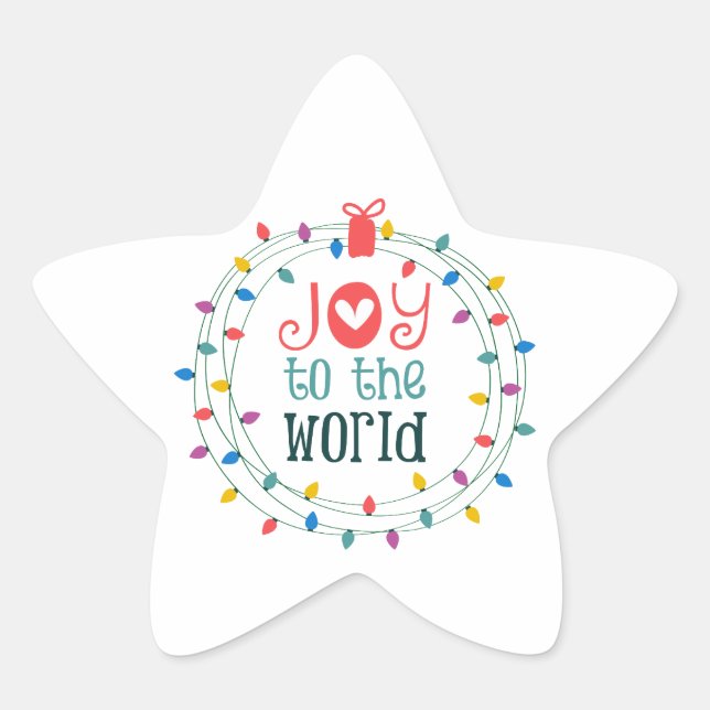 Joy To The World Star Sticker (Front)