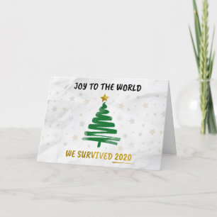 Joy To The World Survived 2020 Personalised Holiday Card