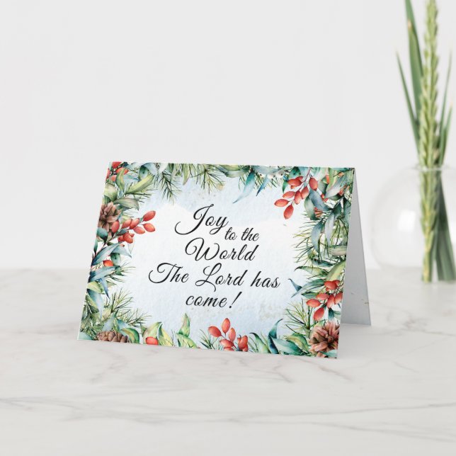 Joy to the World The Lord has Come, Christmas Card (Front)