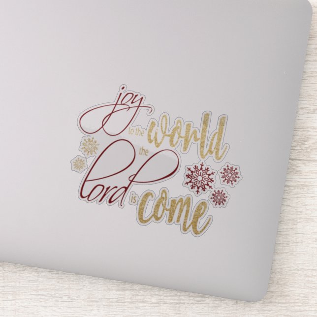 Joy to the World, The Lord is Come Vinyl Sticker (Detail)