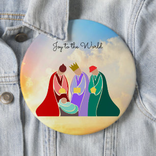 Joy to the World, The Three Wise Men, 6 Cm Round Badge