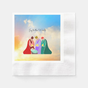 Joy to the World, The Three Wise Men illustration, Napkin