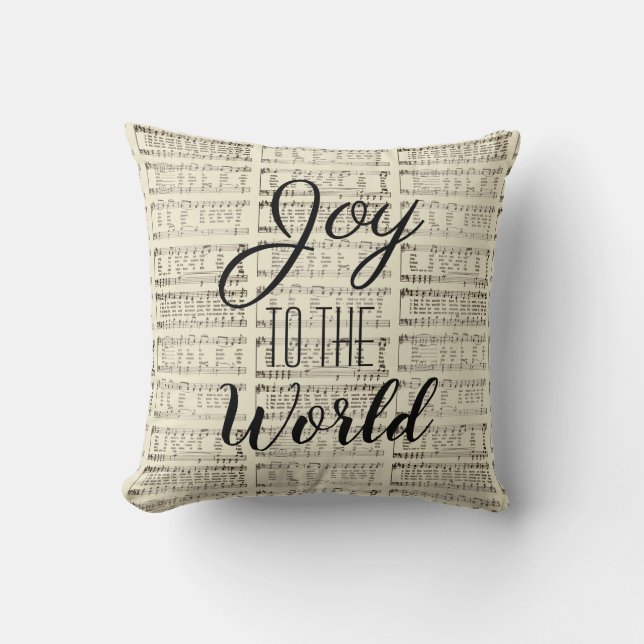 Joy to the World Throw Pillow (Front)