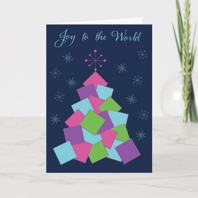 Joy to the World Tree Greeting Card (Front)