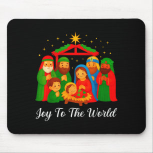 Joy To The World Ugly Christmas Sweater Xmas Squad Mouse Mat