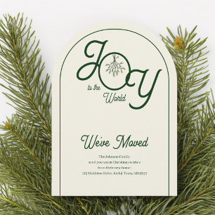 Joy to the World We Have Moved Holiday Card
