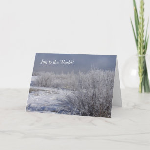 Joy to the World Winter Willows Christmas Card
