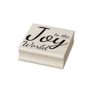 Joy to the World Wood Stamp