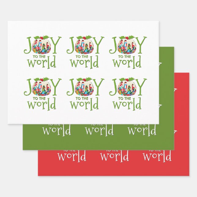 JOY TO THE WORLD WRAPPING PAPER SHEET (Set)