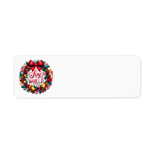 Joy to the World Wreath Address Labels