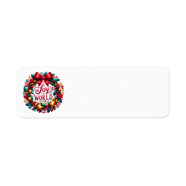 Joy to the World Wreath Address Labels (Front)