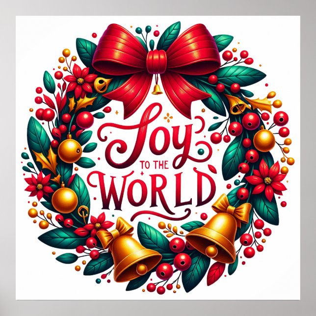 Joy to the World Wreath Poster (Front)