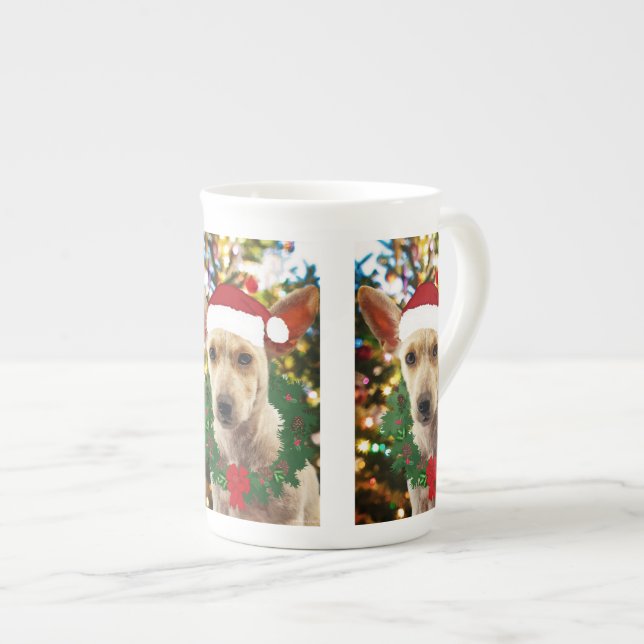 Joy to thee Puppy Bone China Mug (Front Right)