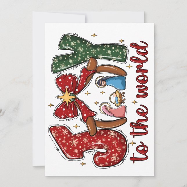 Joy To World Christmas Greeting Card (Front)