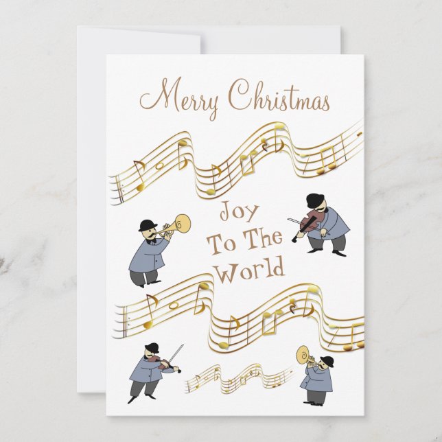 Joy To World Music Notes Instruments Christmas Fun (Front)