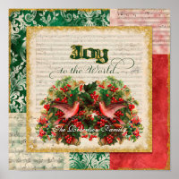 Joy to World Vintage Christmas Carol Sheet Music