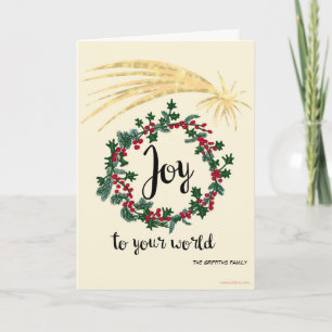 Joy to your world. Customisable Holiday Card
