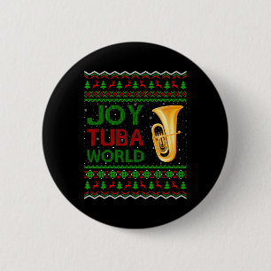 Joy Tu World Music Lover Xmas Gift Ugly Tu Christm 6 Cm Round Badge