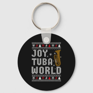 Joy Tuba World Funny Music Lover Ugly Christmas Sw Key Ring