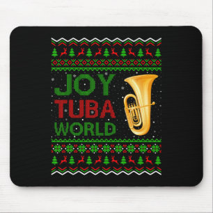 Joy Tuba World Music Lover Xmas Gift Ugly Tuba Chr Mouse Mat