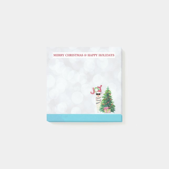 Joy Typography | Christmas Llama Post-it Notes (Front)