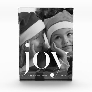 Joy Typography with Name and Year Photo Block