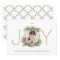 JOY Watercolor Christmas Wreath Custom Photo Gold