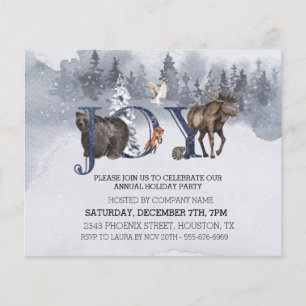 JOY Woodland Christmas Holiday Company Corporate I Flyer