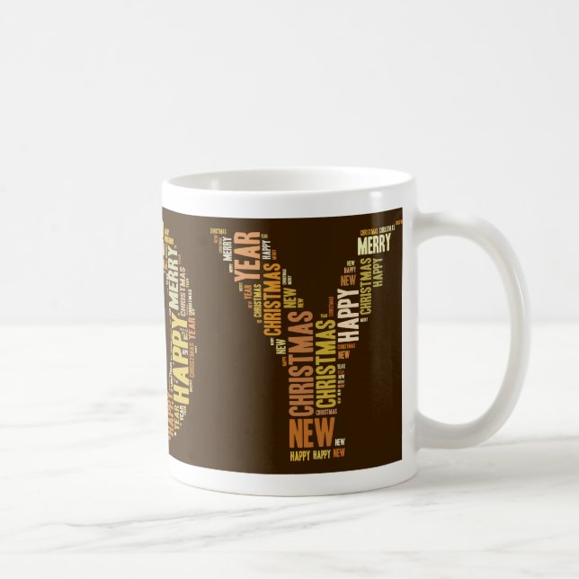 JOY Wordcloud Christmas Coffee Mug (Right)