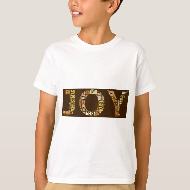 JOY Wordcloud Christmas T-Shirt (Front)