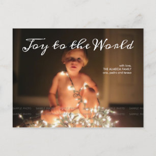 Joy World Holiday Photo Christmas Wishes Family