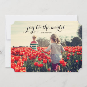 Joy World Kid Christmas Personalised Holiday Photo
