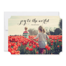Joy World Kid Christmas Personalised Holiday Photo